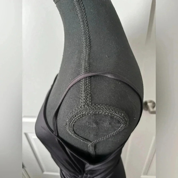 NWOT | Divided H&M | Side-ruched Black Spaghetti Strap Midi Dress | Size L - Picture 3 of 9